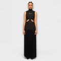 Kristen - Maxi Dress with Pleat and Keyhole Cut-Out