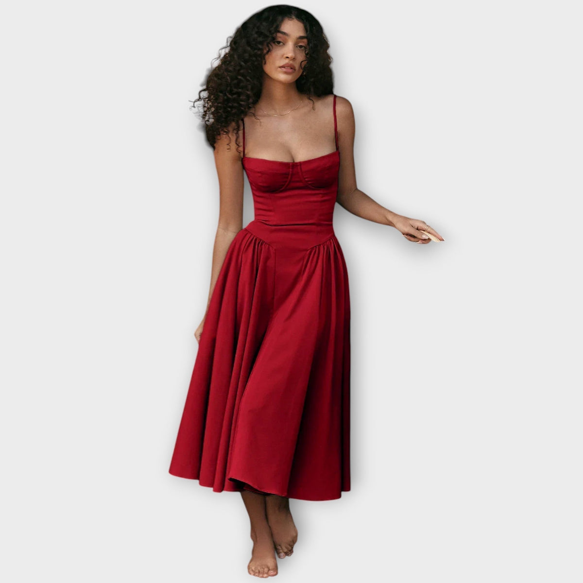 Gesine - Sleeveless Corset Midi Dress