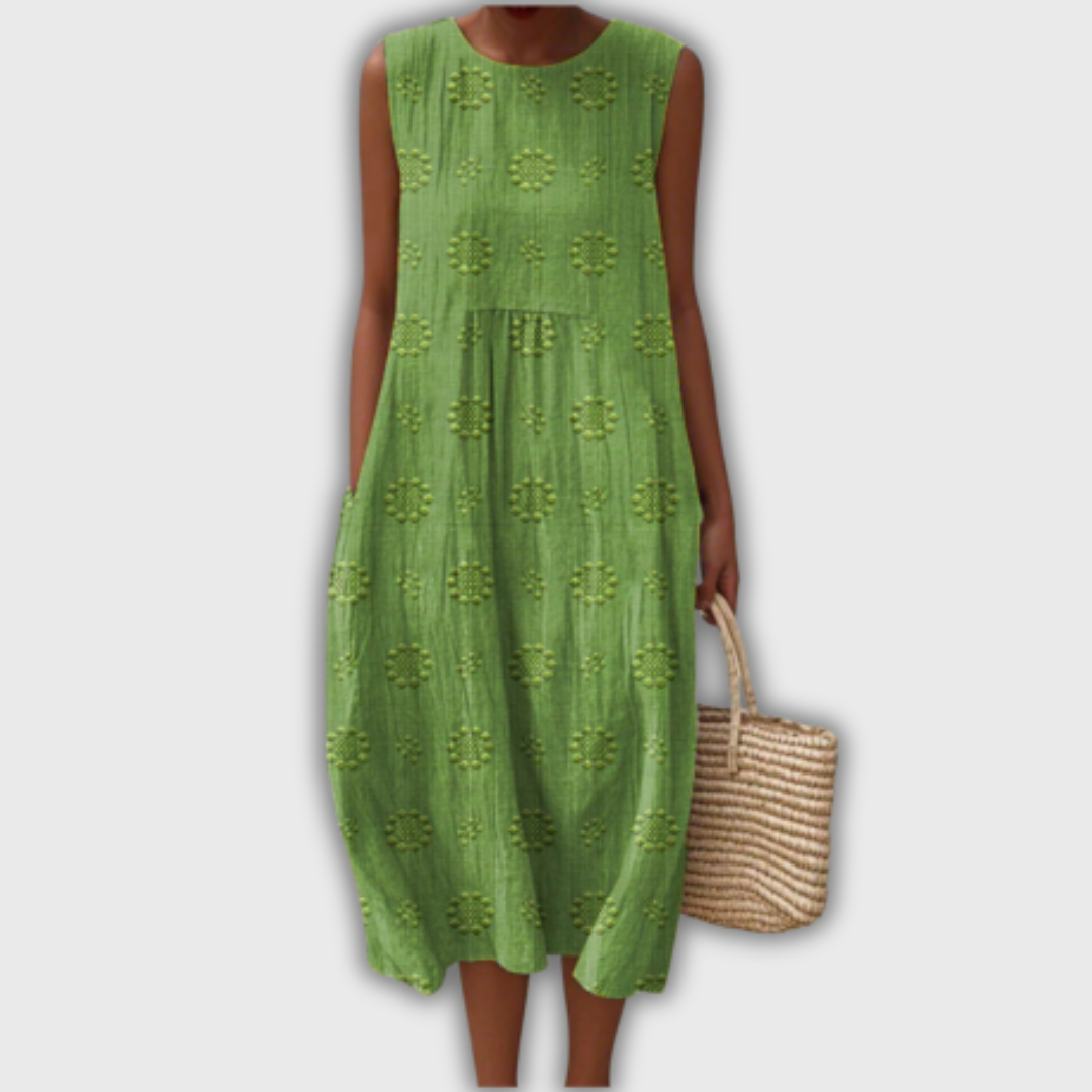 Liora - Sleeveless Handmade Dress