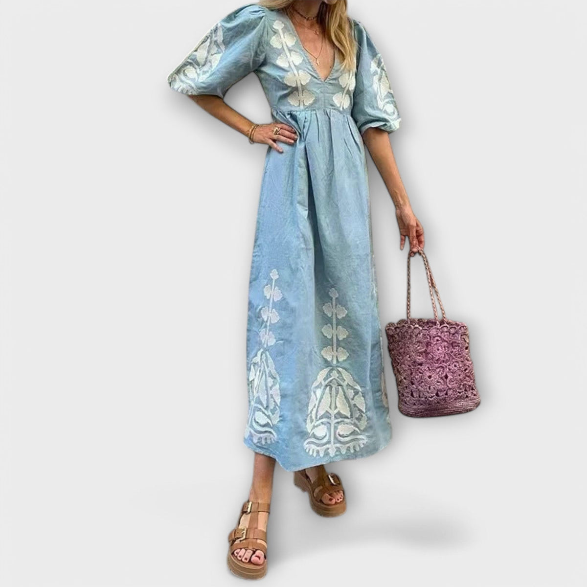 Rena - Printed Dress for Effortless Elegance